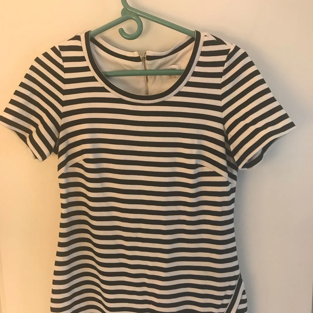Calvin Klein Black and White Striped Dress - Picture 3 of 6